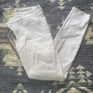 Articles of Society White Denim Skinny Pant 28 Womens